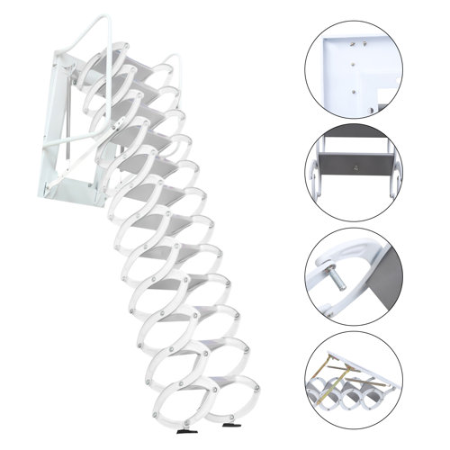 WFX Utility™ Rothley Wall Mounted Attic Ladder Folding Ladder Loft